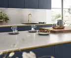 KUBE Easytouch modern kitchen sink in Fjord Blue