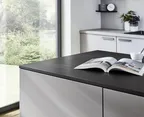 KUBE EasyTouch modern kitchen island detail in Taupe Grey