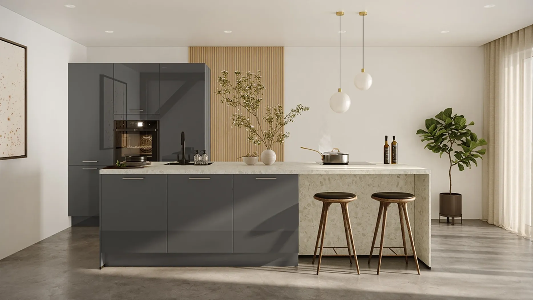 Kube Flash Slate Grey High Gloss 0