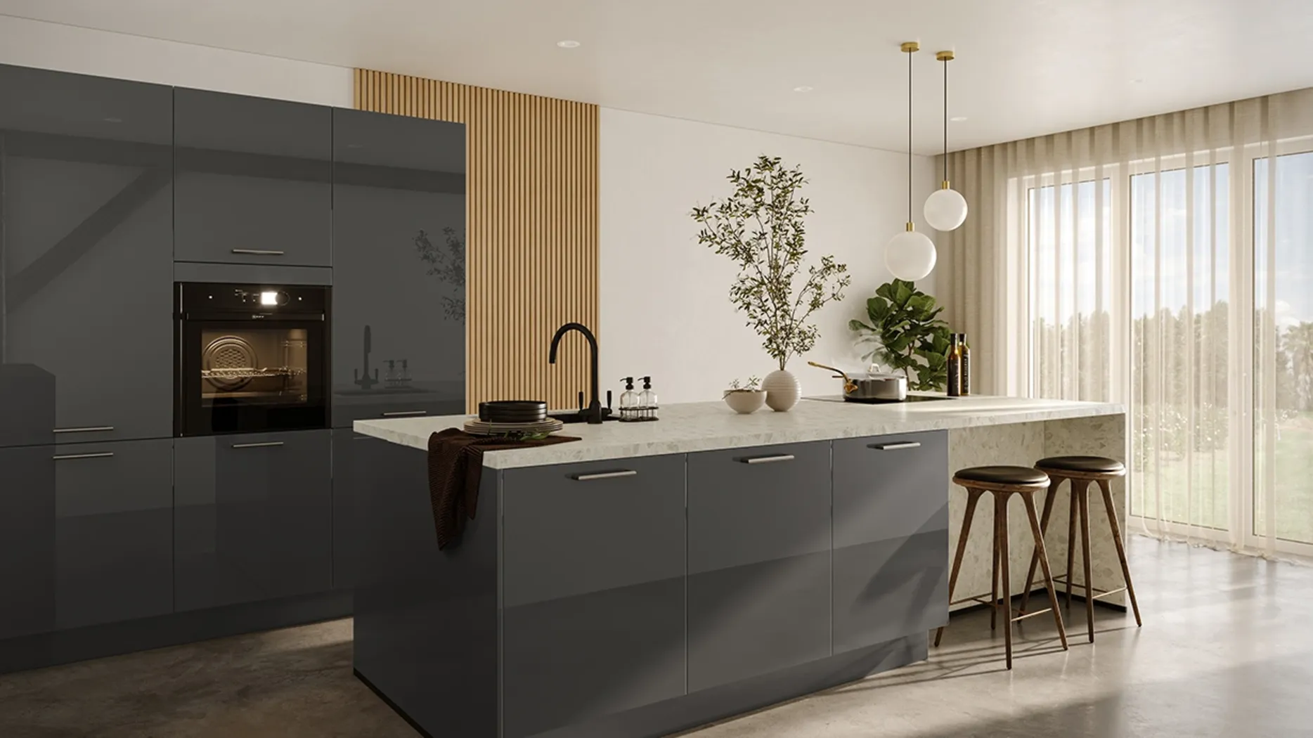 Kube Flash Slate Grey High Gloss 1