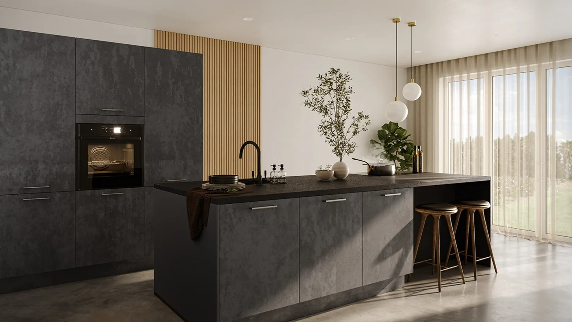 Kube Laser Black Concrete 1