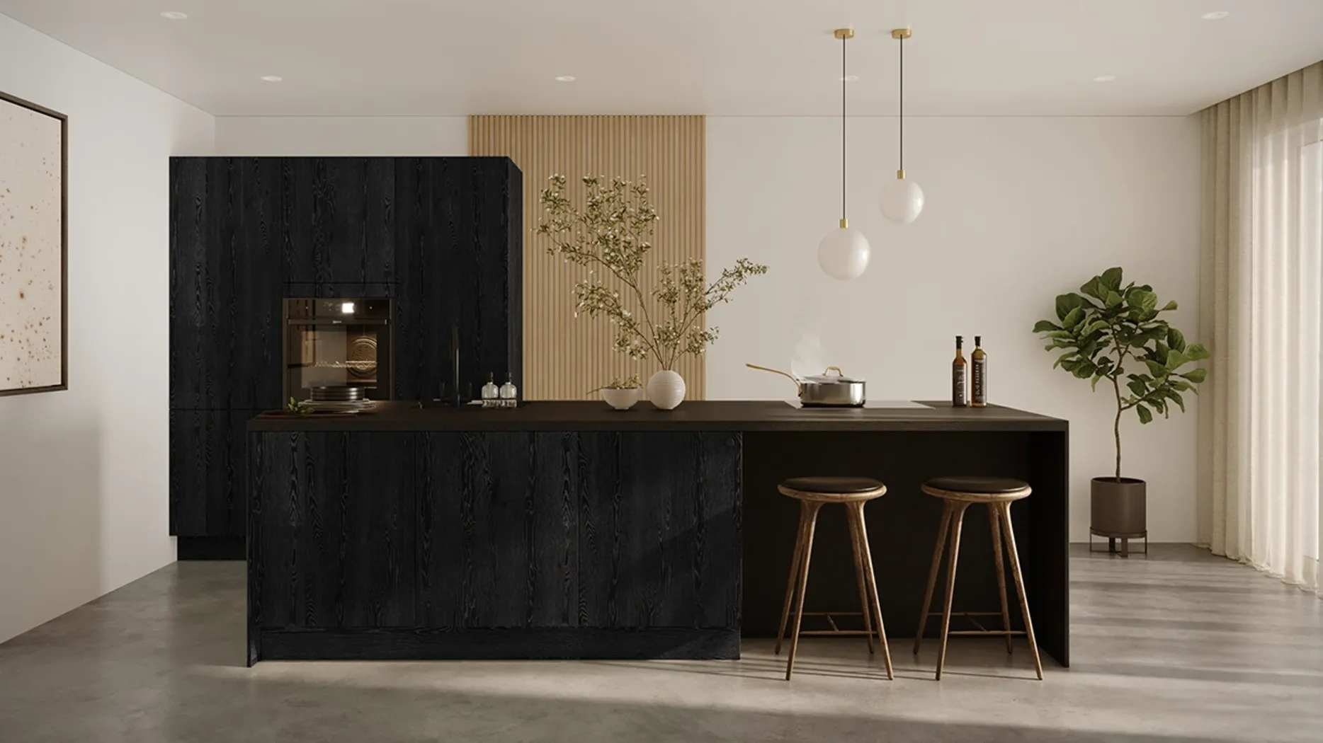Kube Structura Nero Oak 0