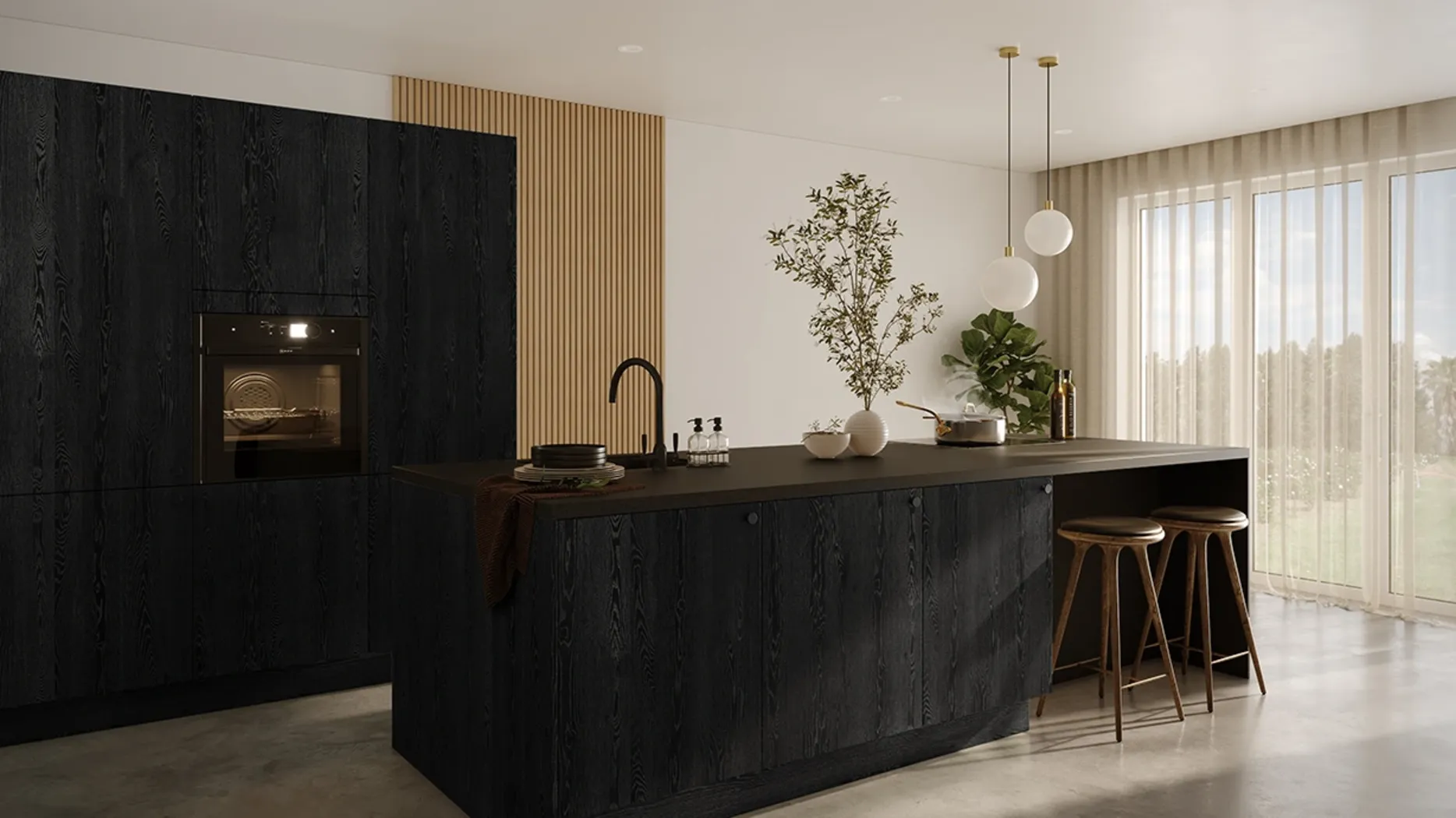 Kube Structura Nero Oak 1