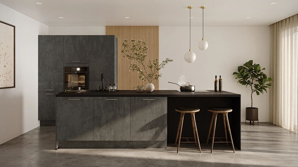 Kube Laser Black Concrete