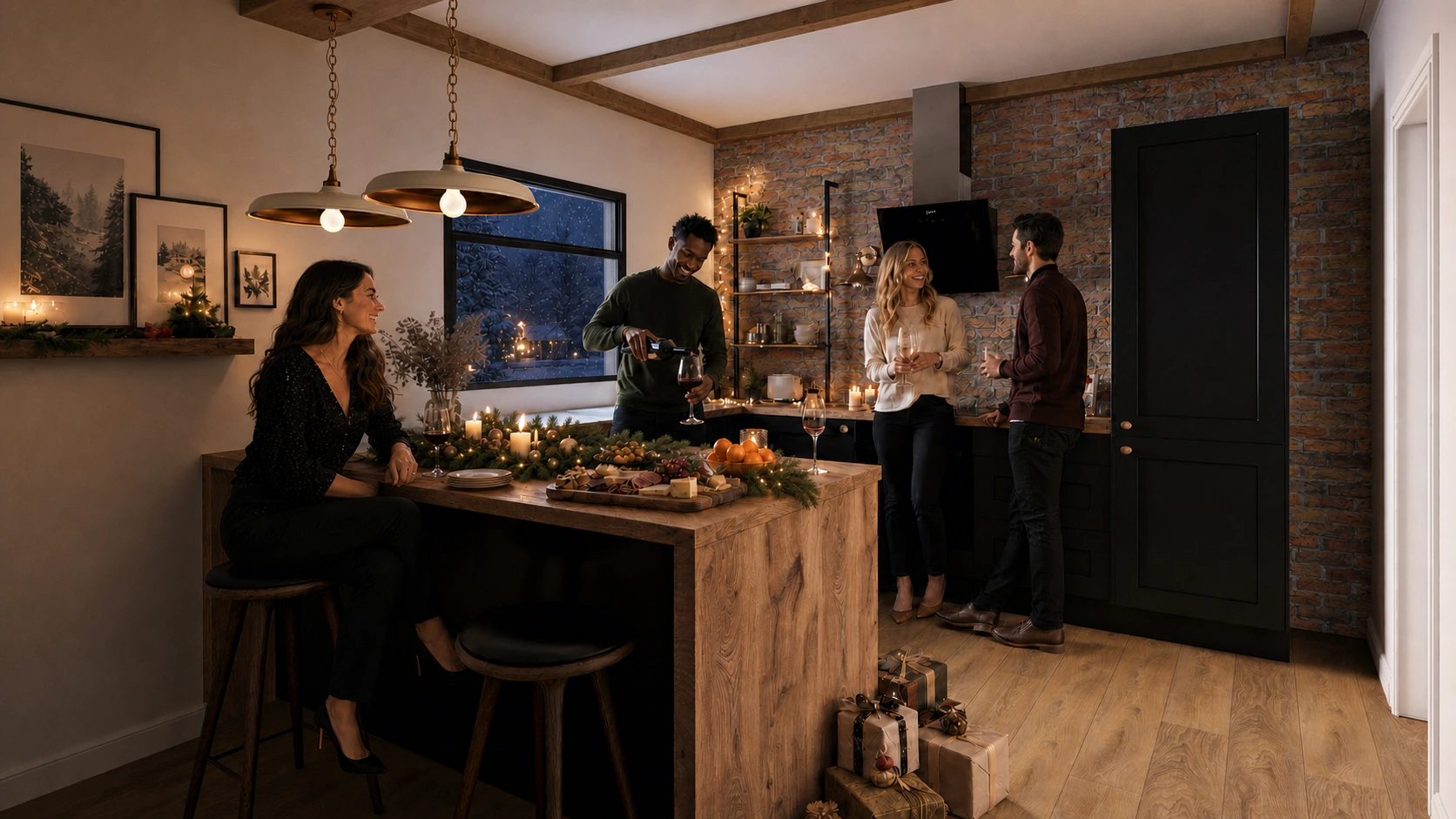 KUBE Kitchens at Christmas. Nordic Black.webp KUBE Kitchens at Christmas. Nordic Black.webp