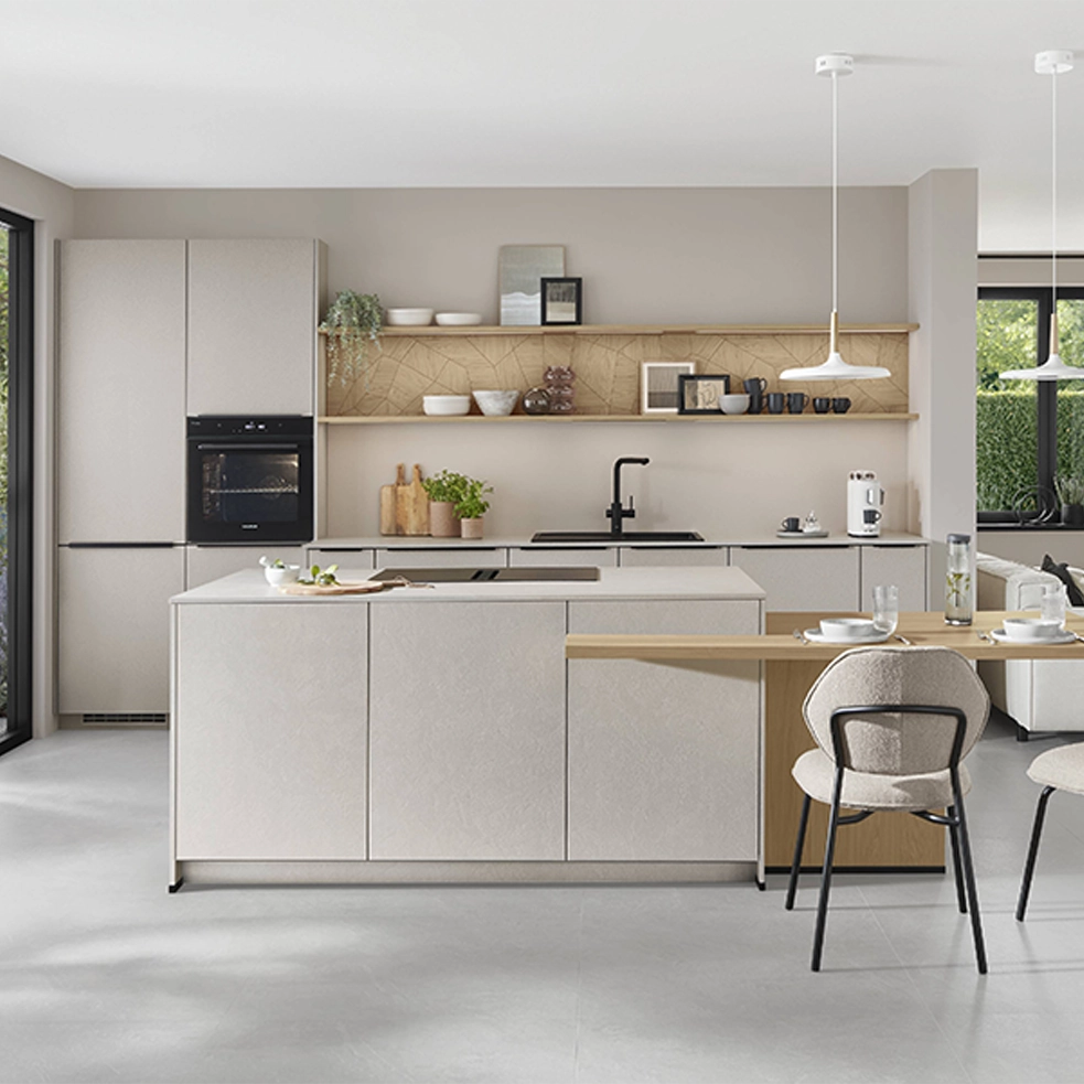 KUBE Chester Look Kitchen Display in Sand