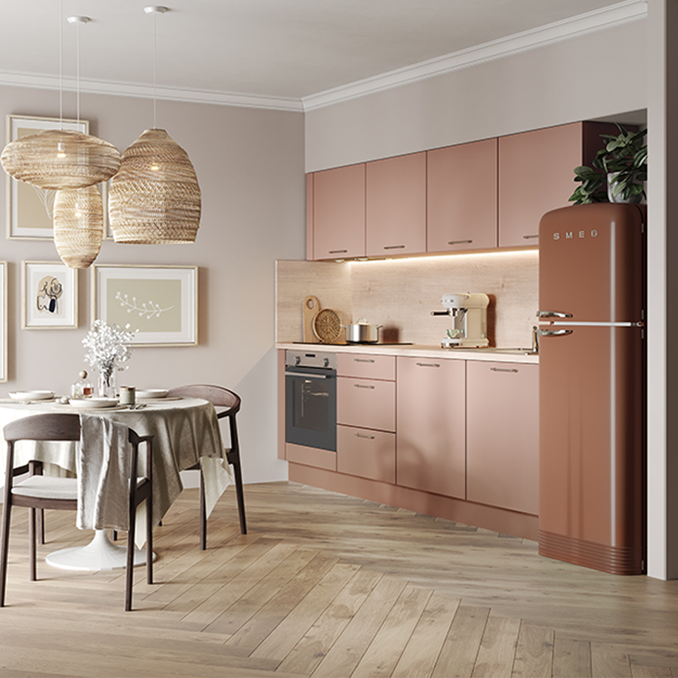 KUBE Chester Senso Kitchen Display in Coral